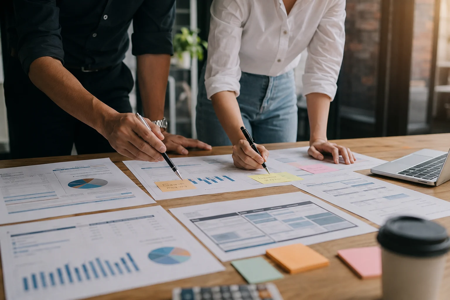 Marketing team reviewing product strategy and go-to-market plans